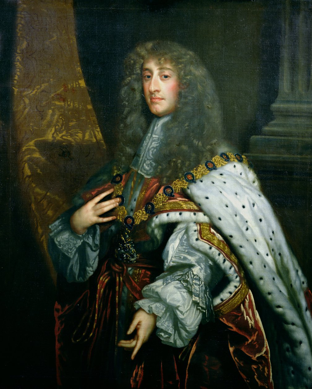 Portrét Jakuba II (1633-1701) v podvazkovém rouchu od Peter Lely