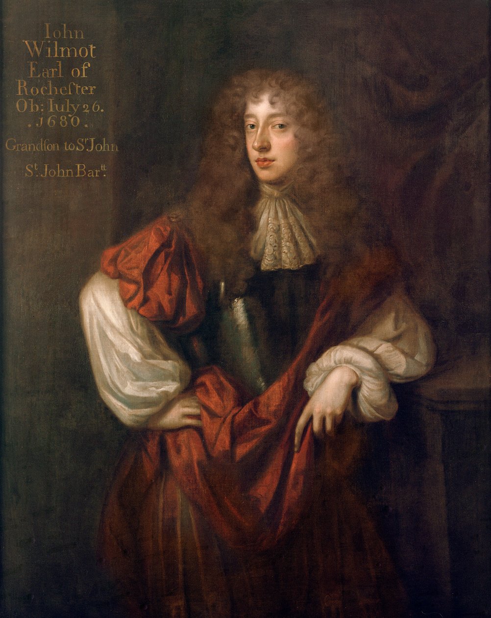 Portrét Johna Wilmota (1647-80) 2. hraběte z Rochesteru od Peter Lely
