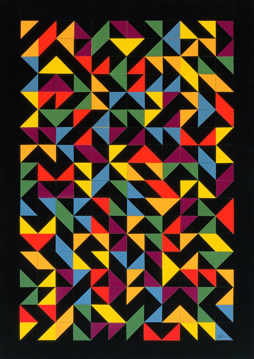 3x36 Permutace, 1986 (koláž na papíře) od Peter McClure