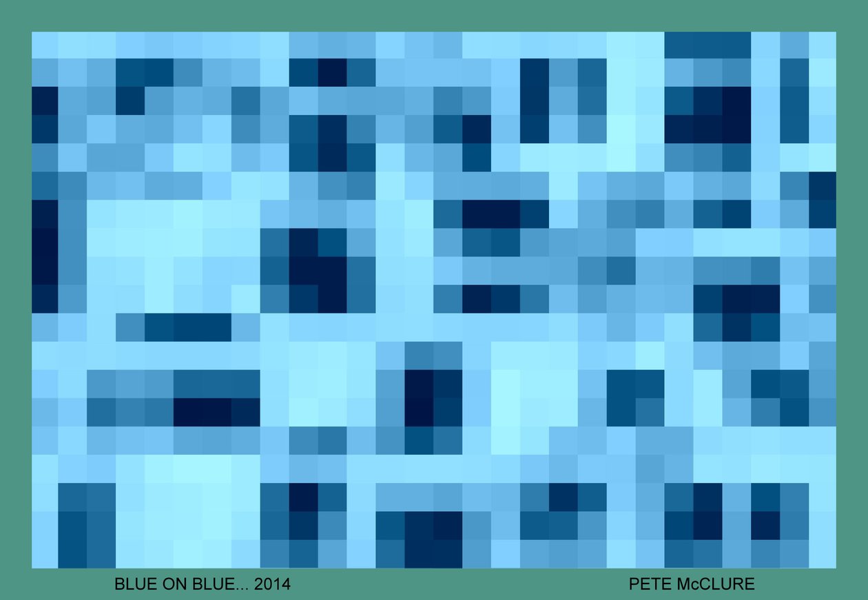 MODRÁ NA MODRÉ, 2014, (digitální obrázek) od Peter McClure