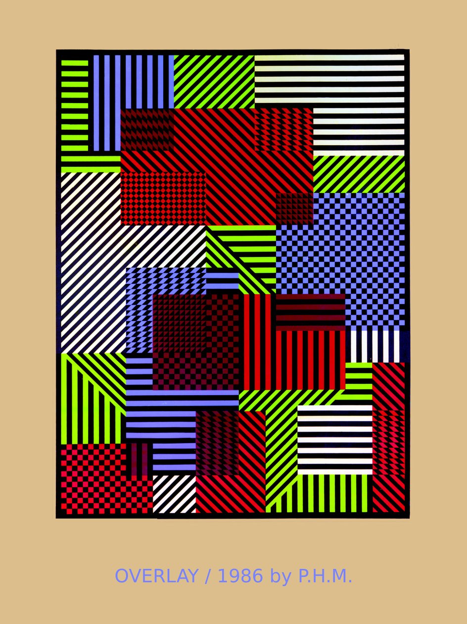 OVERLAY.86, (sítotisk) od Peter McClure