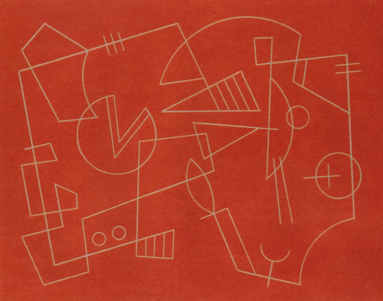 WALKING LINE.1997, (pastel na papíře) od Peter McClure