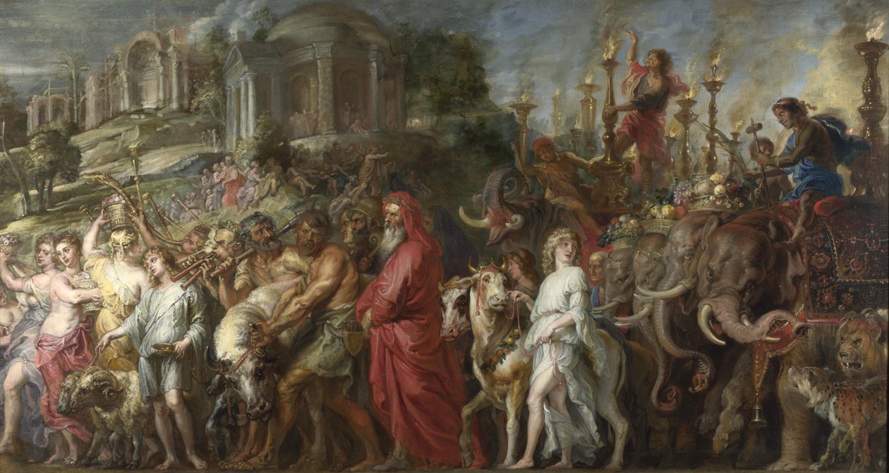 A Roman Triumph, c.1630 (olej na plátně položeném na dřevě) od Peter Paul Rubens