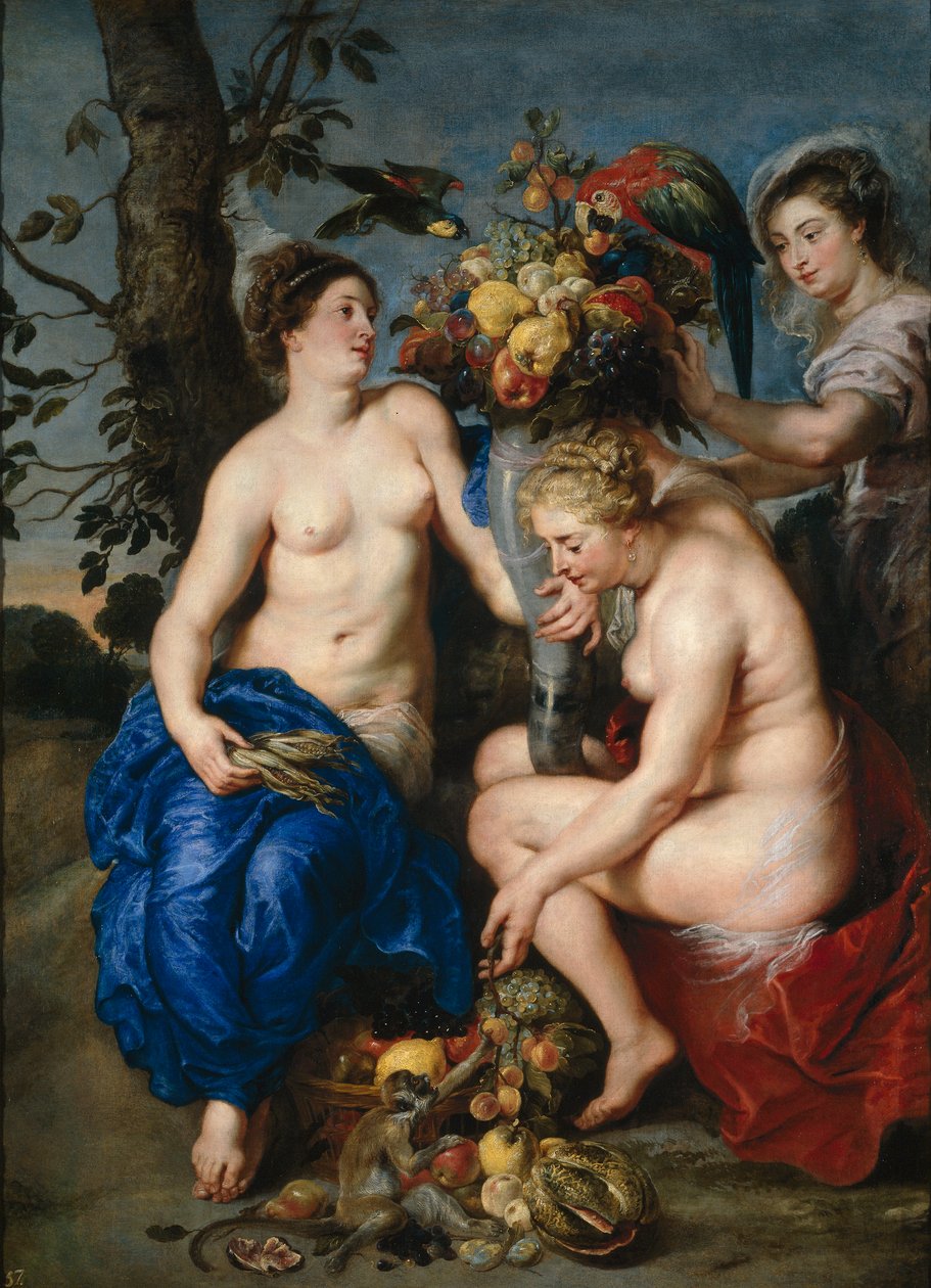 Ceres se dvěma nymfami od Peter Paul Rubens