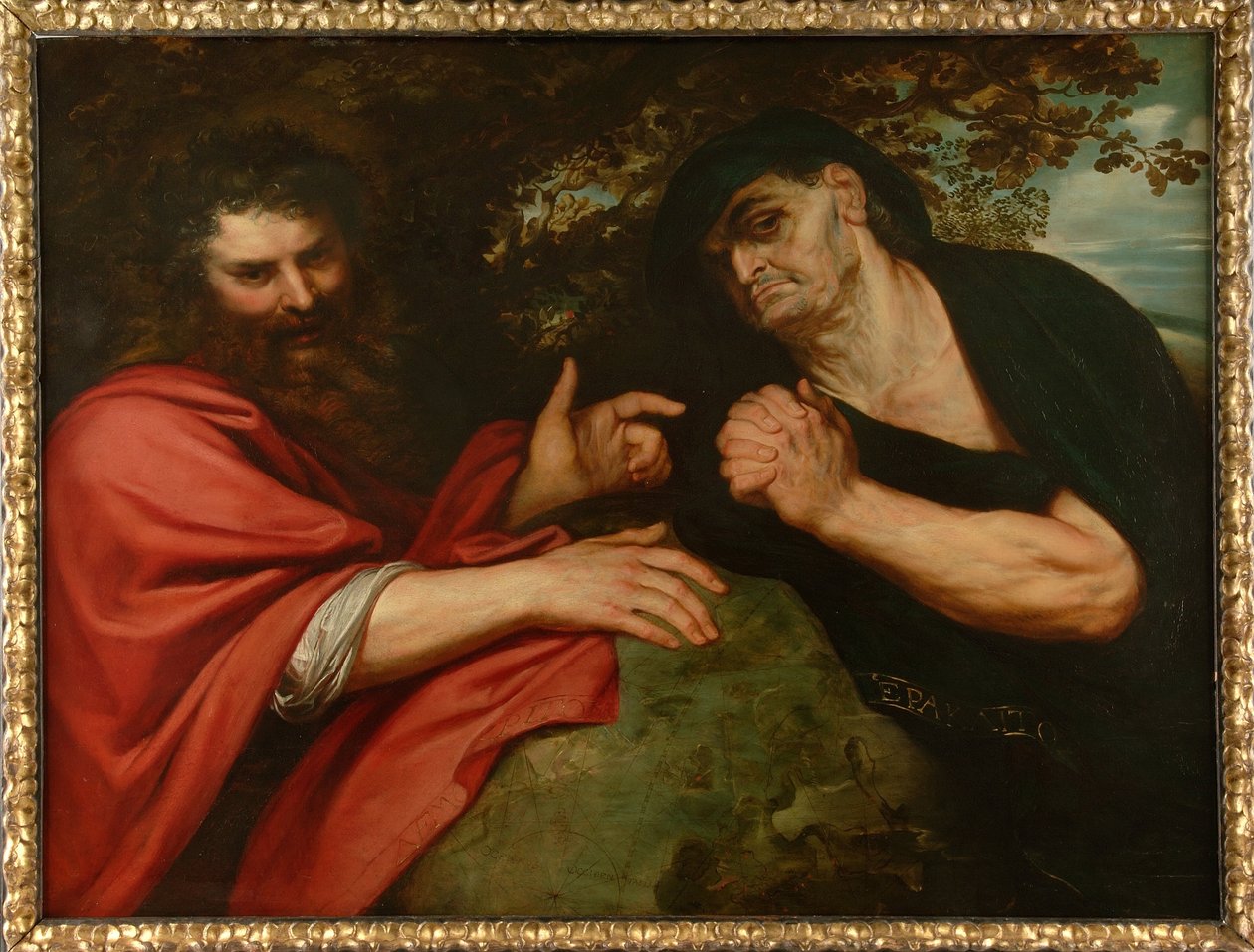 Demokritos a Hérakleitos od Peter Paul Rubens