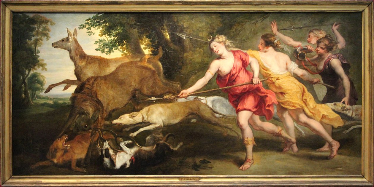 Diana Huntress a její nymfy od Peter Paul Rubens