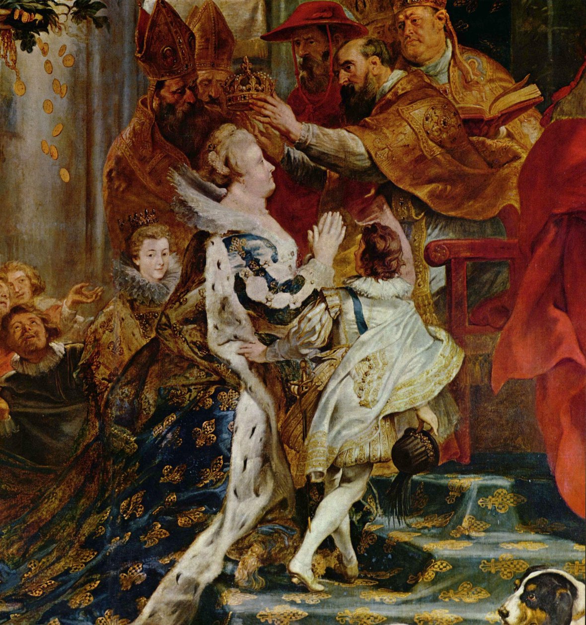 Korunovace Marie de Medicis v St. Denis v Paříži od Peter Paul Rubens