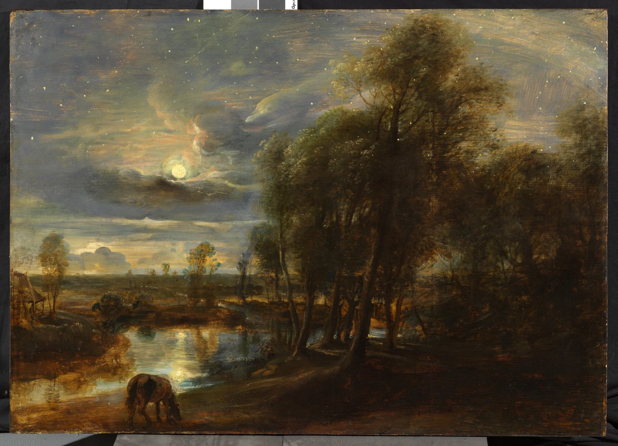 Landscape by Moonlight, c.1635-40 od Peter Paul Rubens
