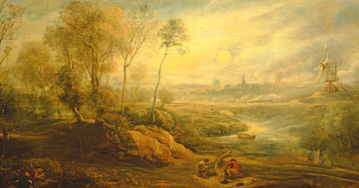 Krajina s lapačem ptáků od Peter Paul Rubens