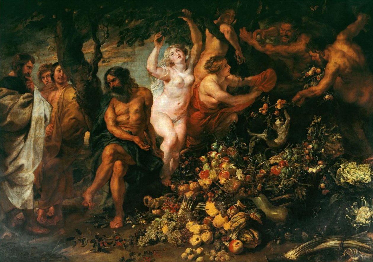Pythagoras obhajující vegetariánství od Peter Paul Rubens