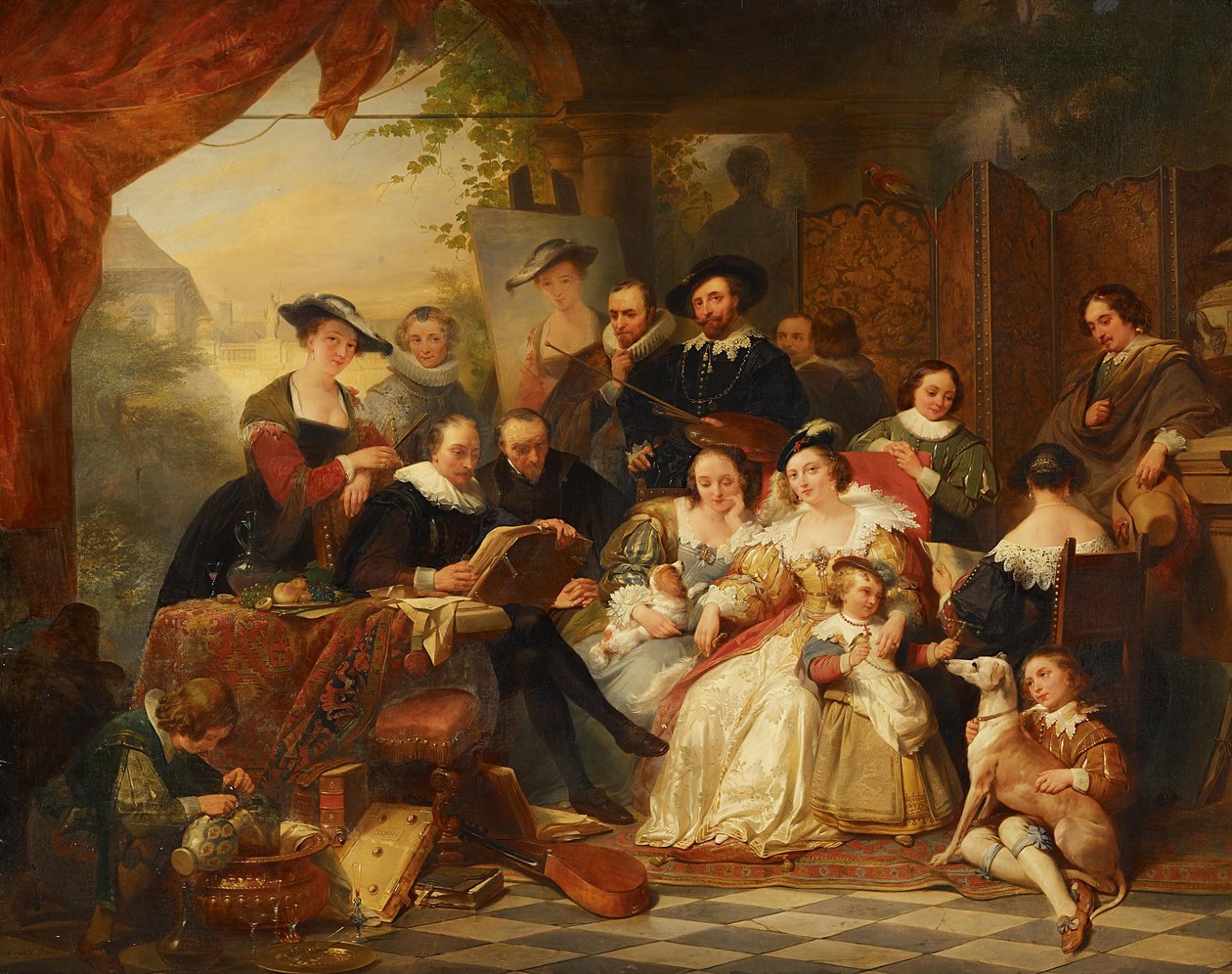 Rubens v kruhu svých mecenášů a rodiny od Peter Paul Rubens