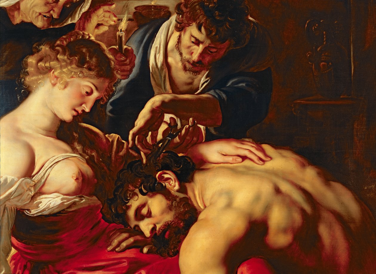 Samson a Dalila, kolem 1609 (detail 15815) od Peter Paul Rubens