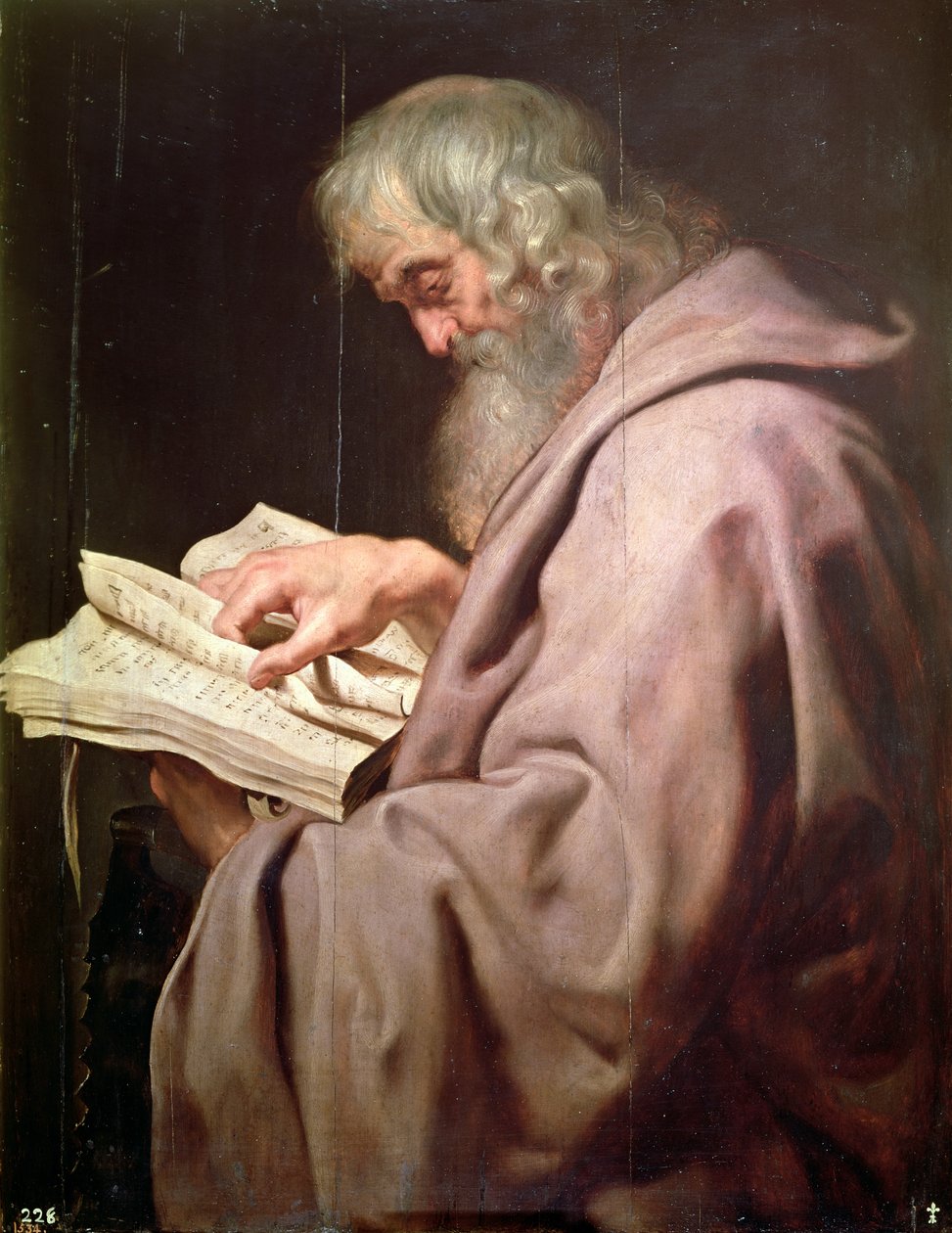 sv. Šimon c. 1611 (Simon Zélót nebo Simon Kananaios). od Peter Paul Rubens
