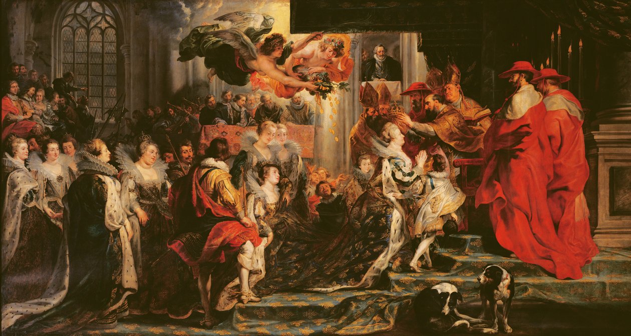 Korunovace Marie Medicejské (1573-1642) v St. Denis, 13. května 1610, 1621-25 od Peter Paul Rubens