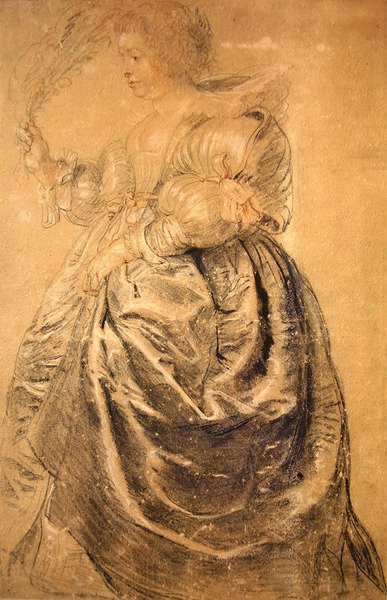 Žena s ventilátorem od Peter Paul Rubens