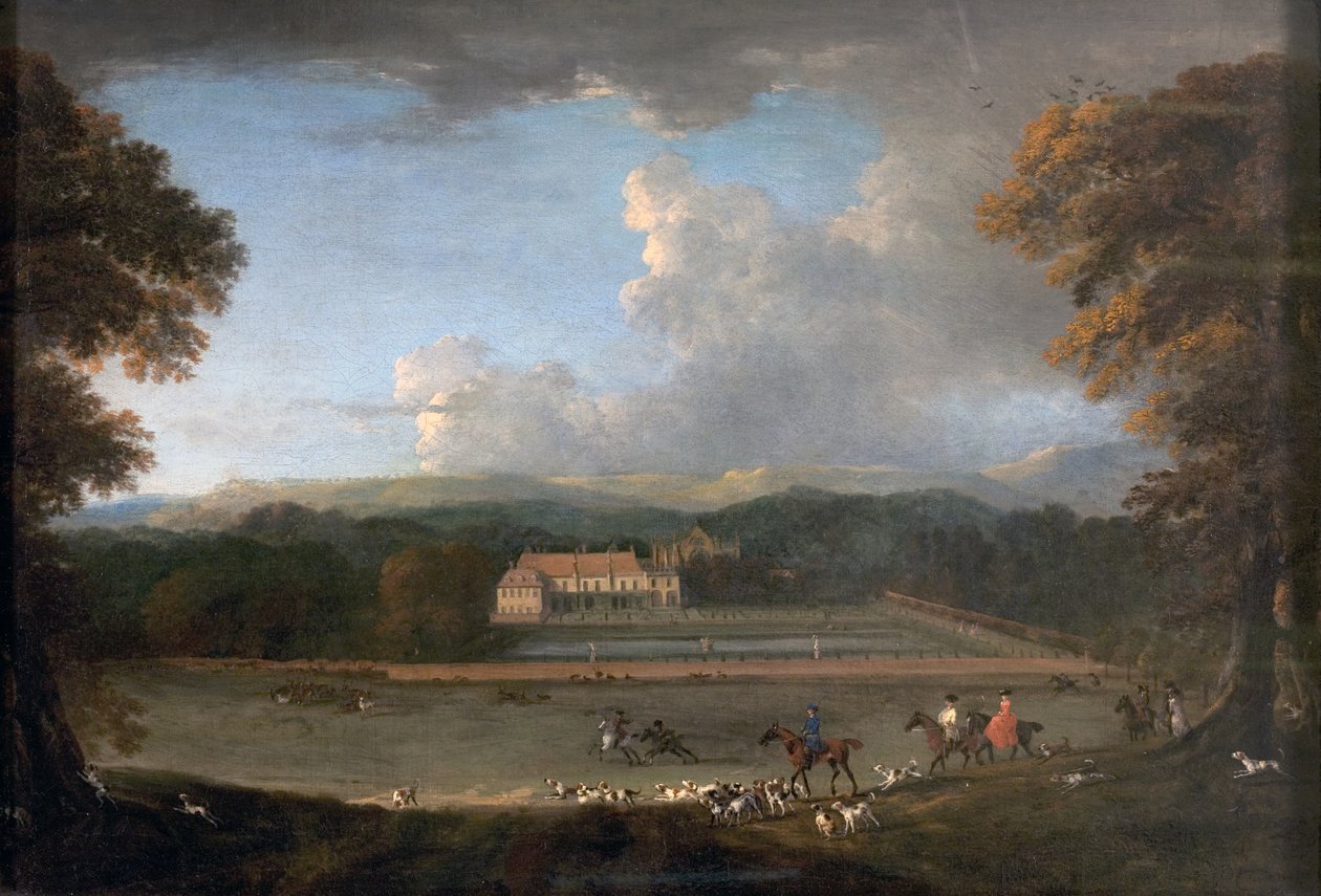 East View of Newstead Abbey, Nottinghamshire, 1726 od Peter Tillemans