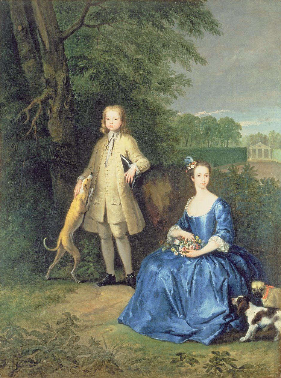 Portrét mistra Edwarda a slečny Mary Macro, 1733 od Peter Tillemans