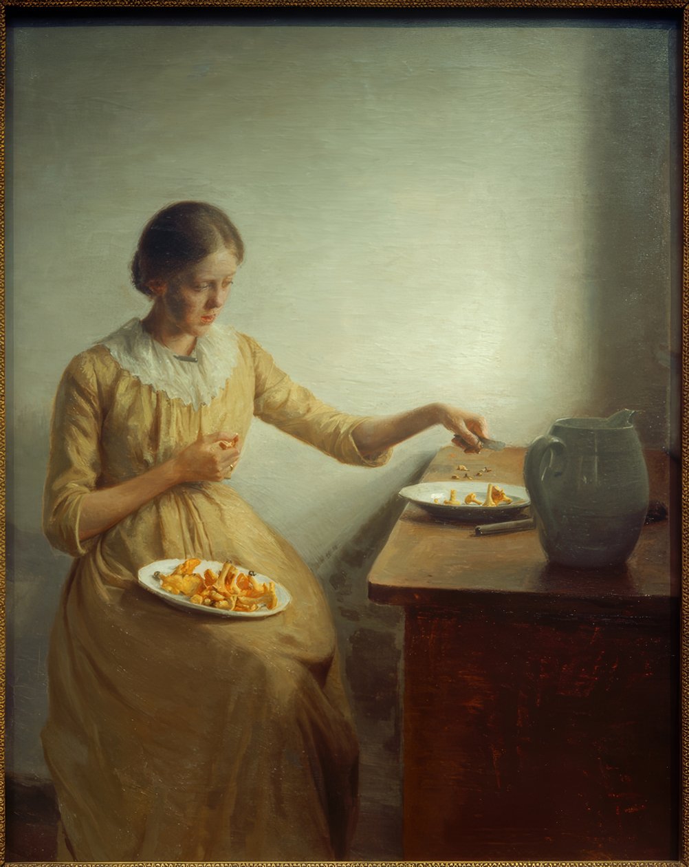Dívka čistí lišky od Peter Vilhelm Ilsted