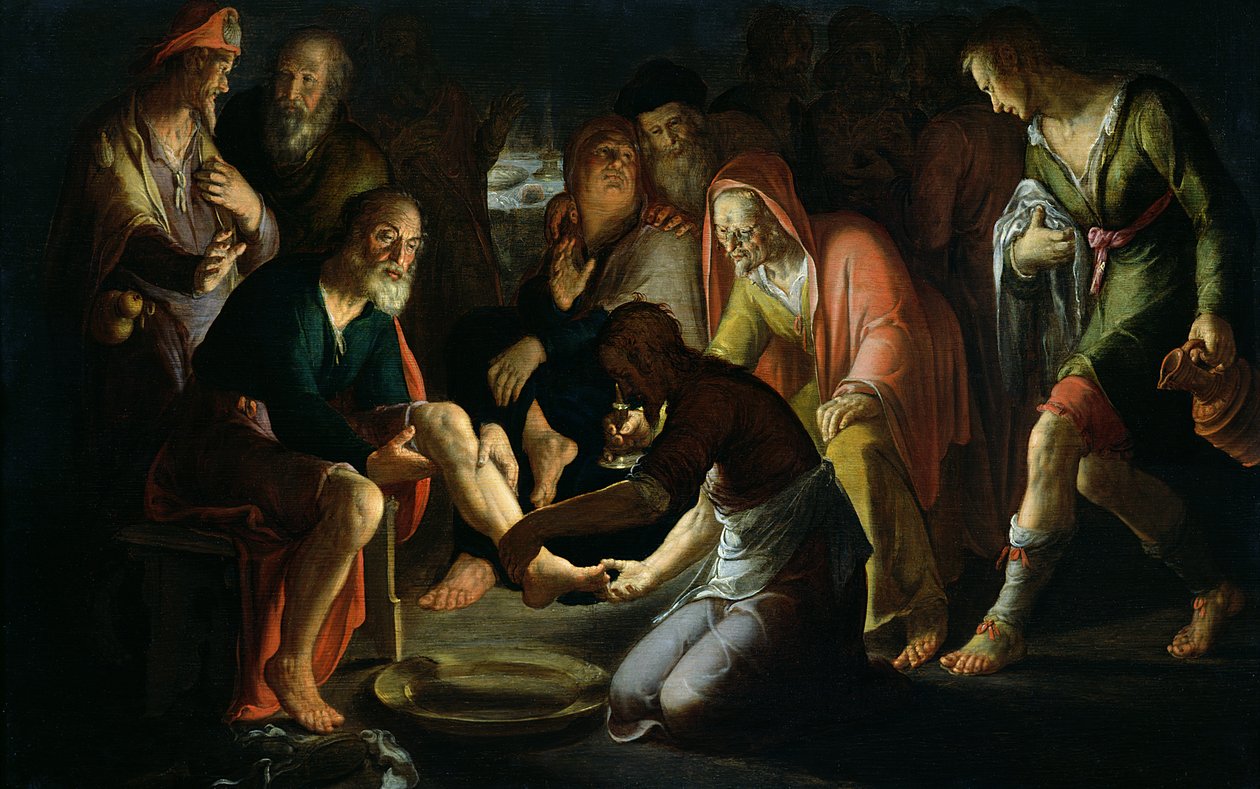 Kristus umývá nohy učedníkům, 1623 od Peter Wtewael
