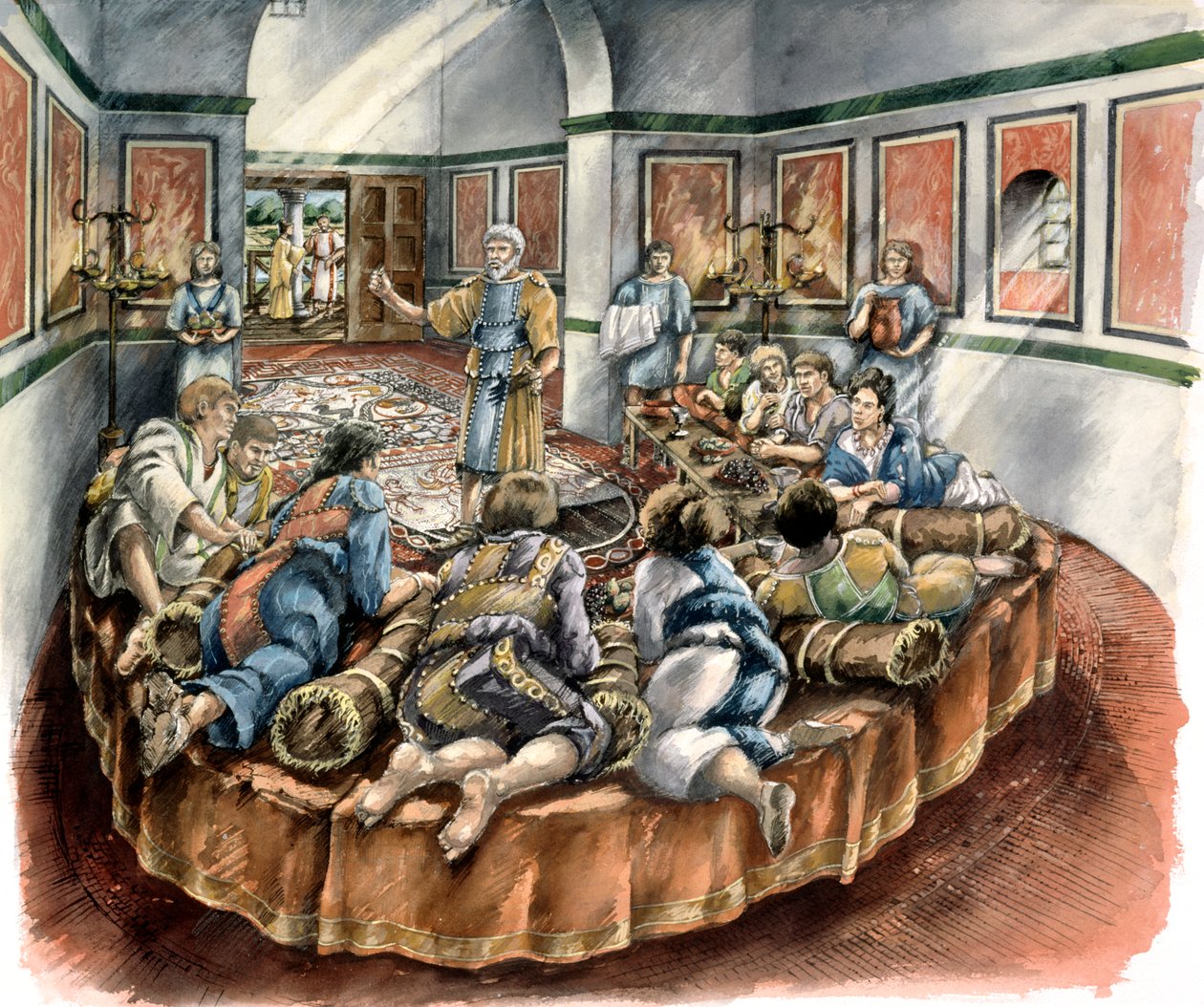 Lullingstone Roman Villa, c4. století, c1990-2010 od Peter Dunn