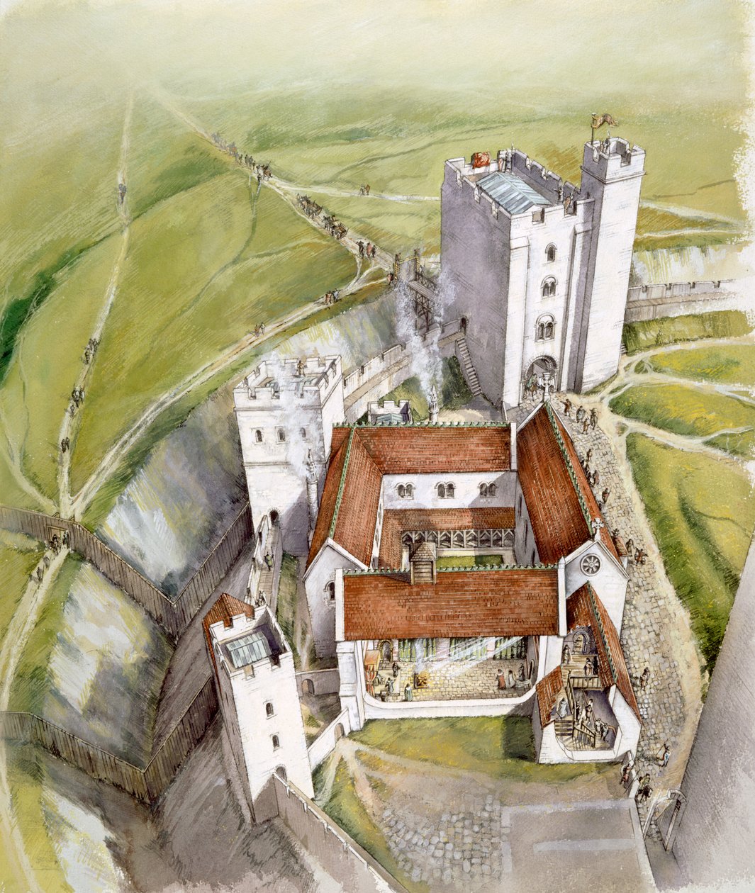 Starý Sarum, 1140, c1990-2010 od Peter Dunn