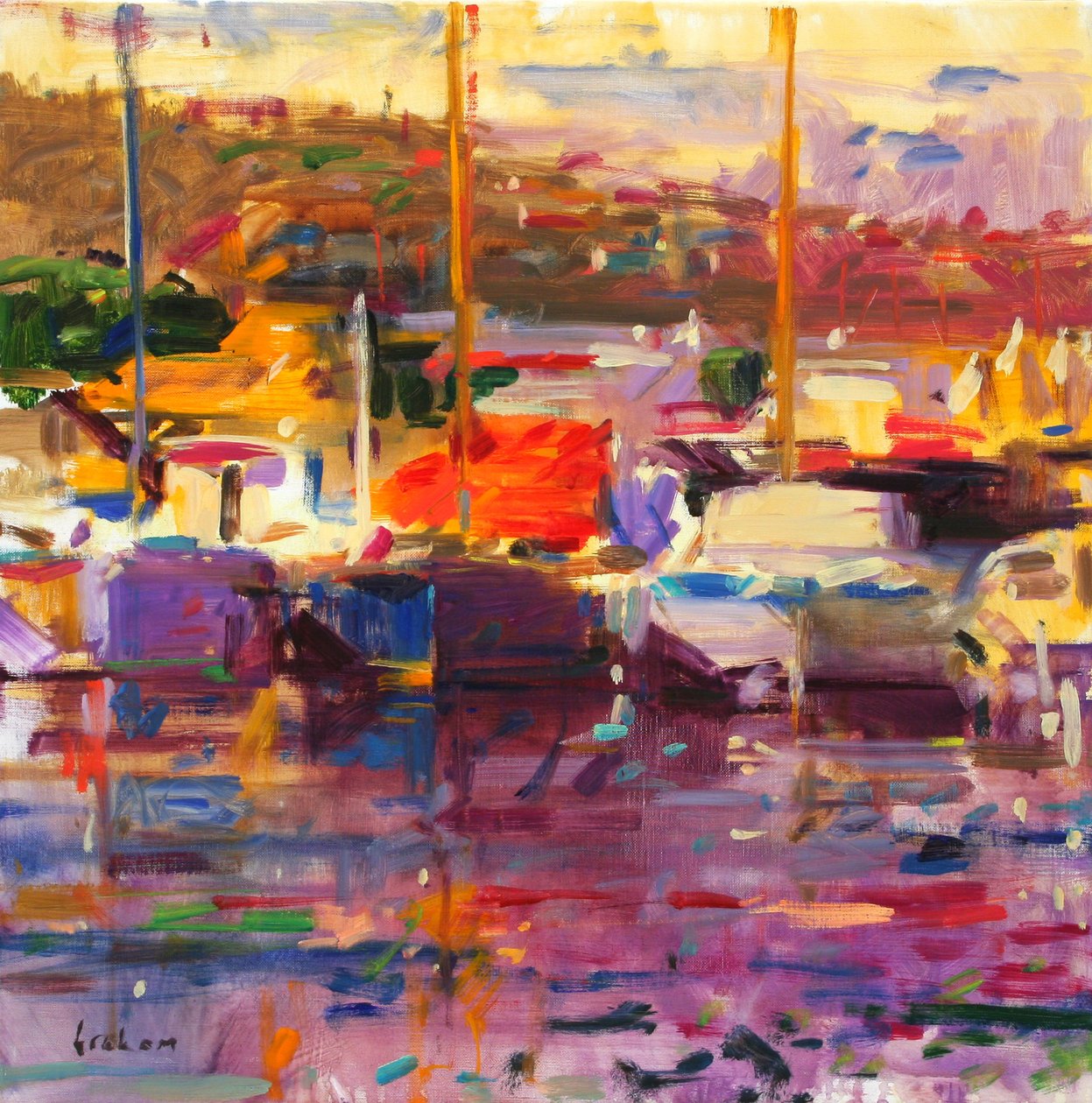 Modrá loď, St Tropez od Peter Graham (Contemporary)