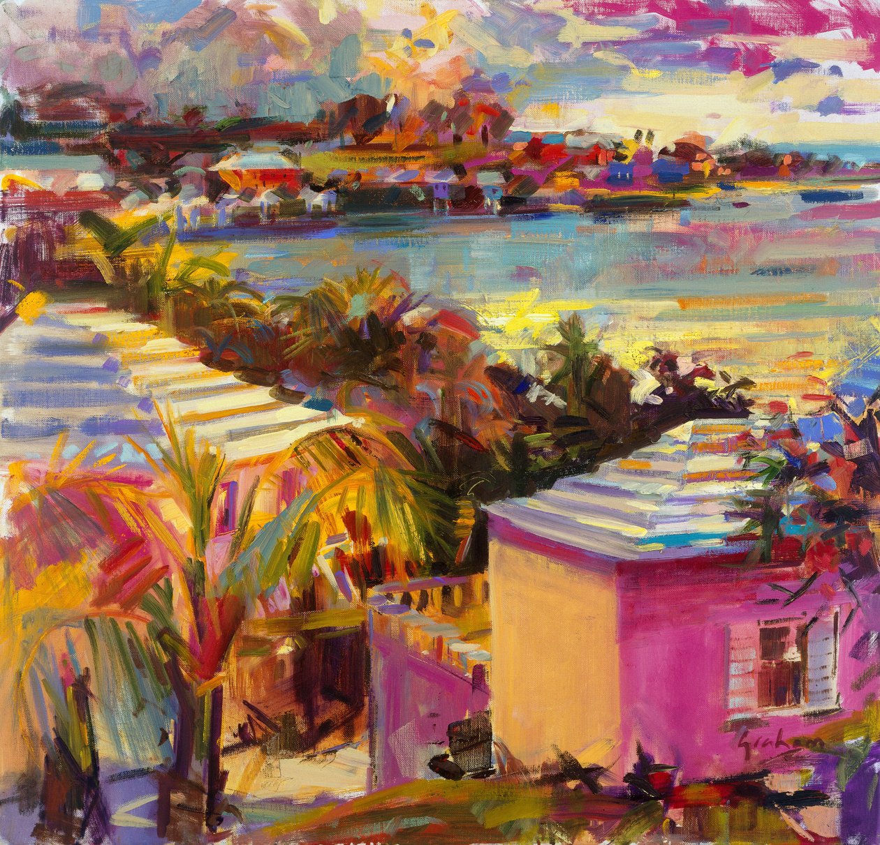 Dusk Reflections, Bermudy, 2011 od Peter Graham (Contemporary)