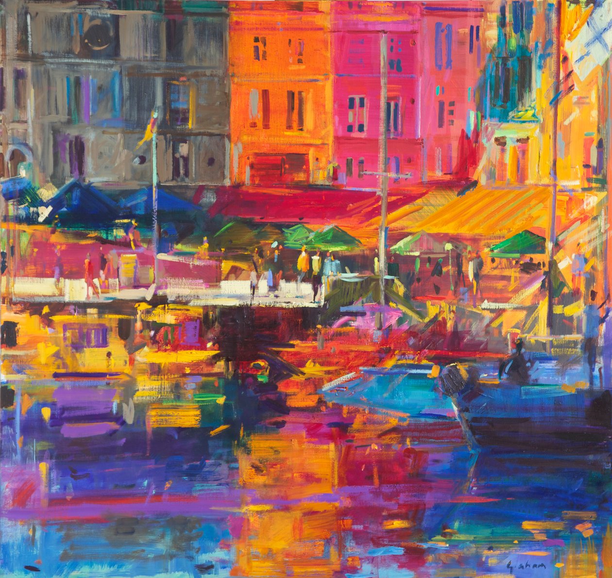 Přístav Honfleur, 2011 od Peter Graham (Contemporary)