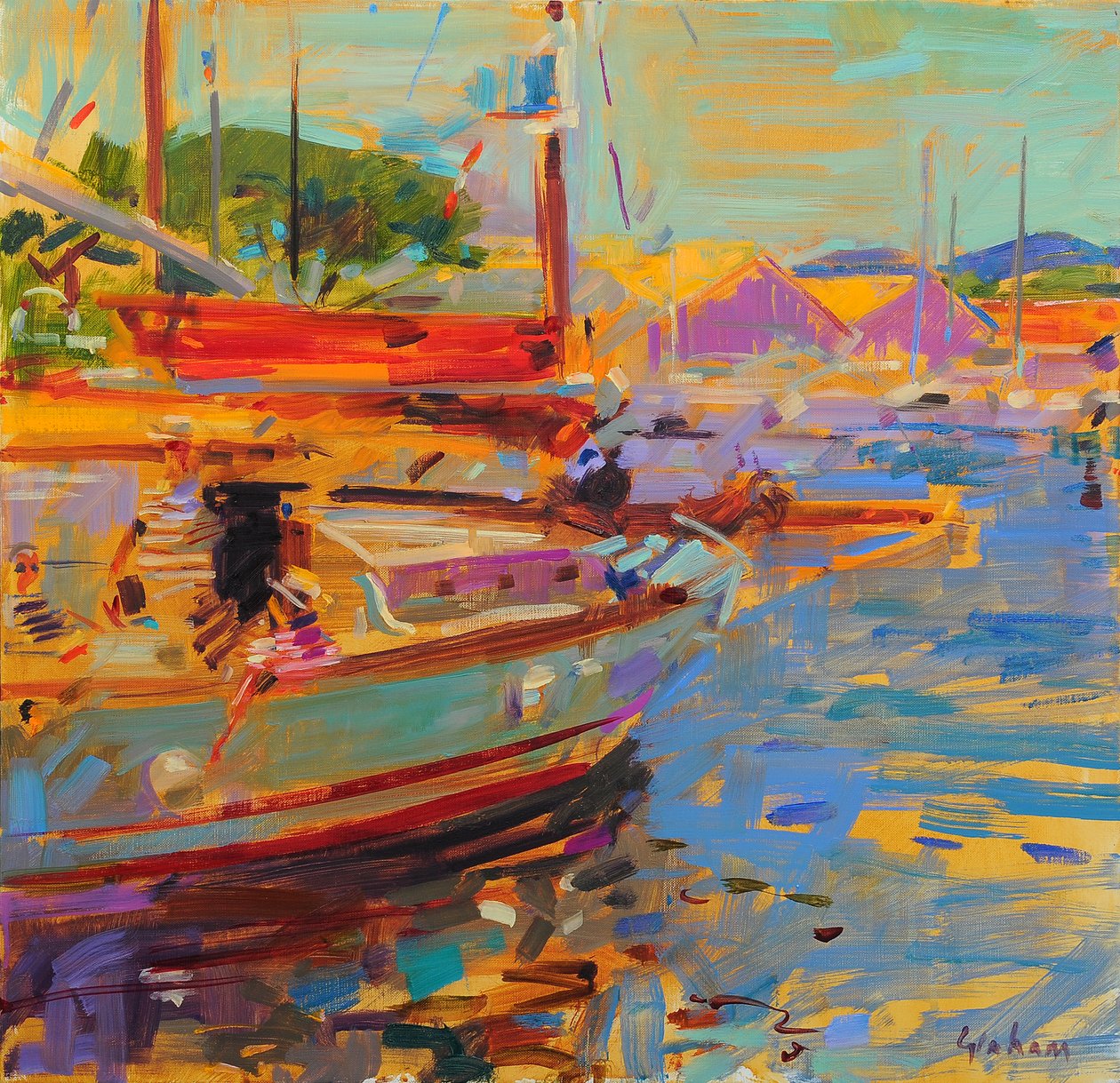 Na palubě Saint Tropez od Peter Graham (Contemporary)