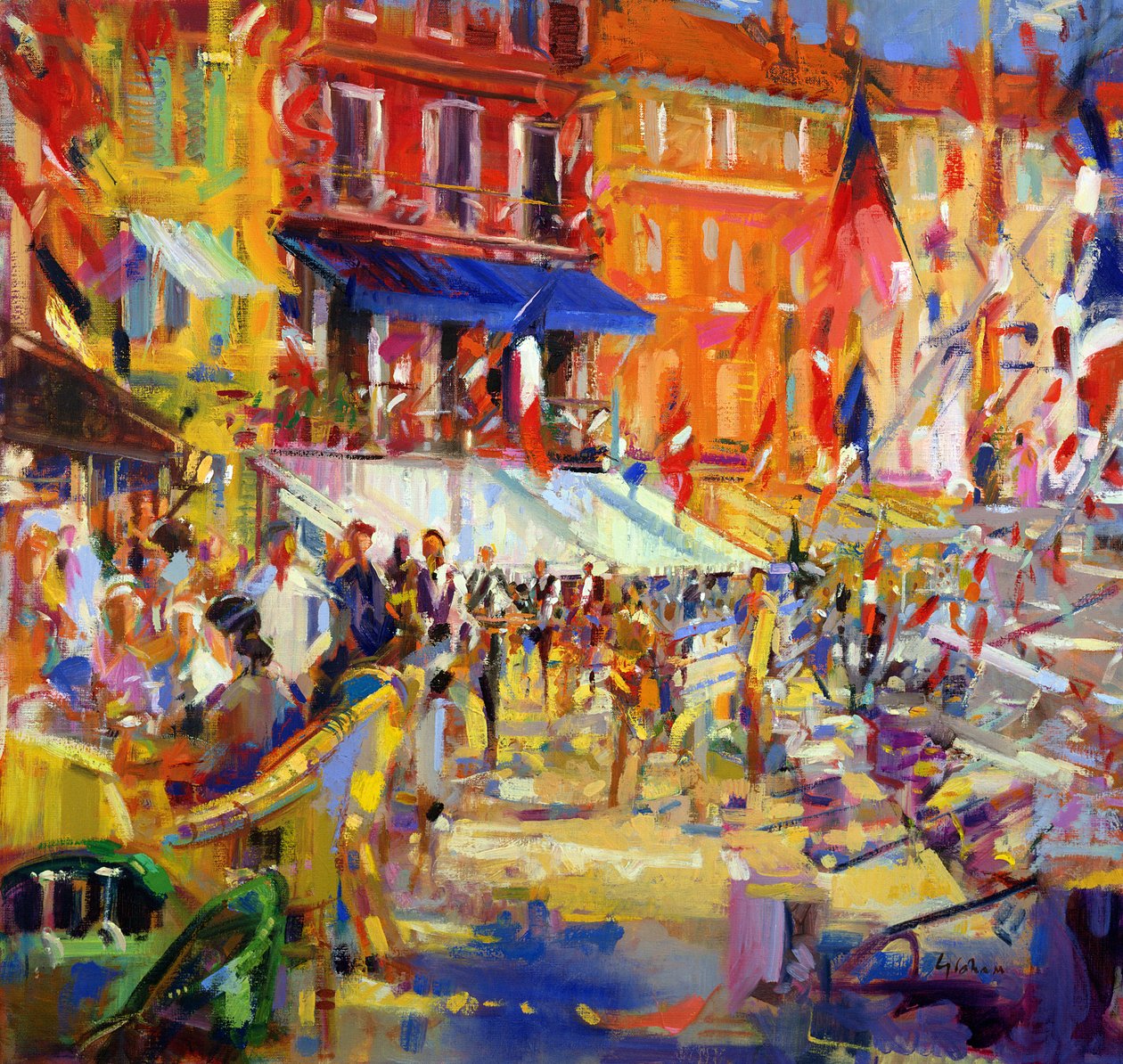 Přístavní promenáda, Saint-Tropez od Peter Graham (Contemporary)
