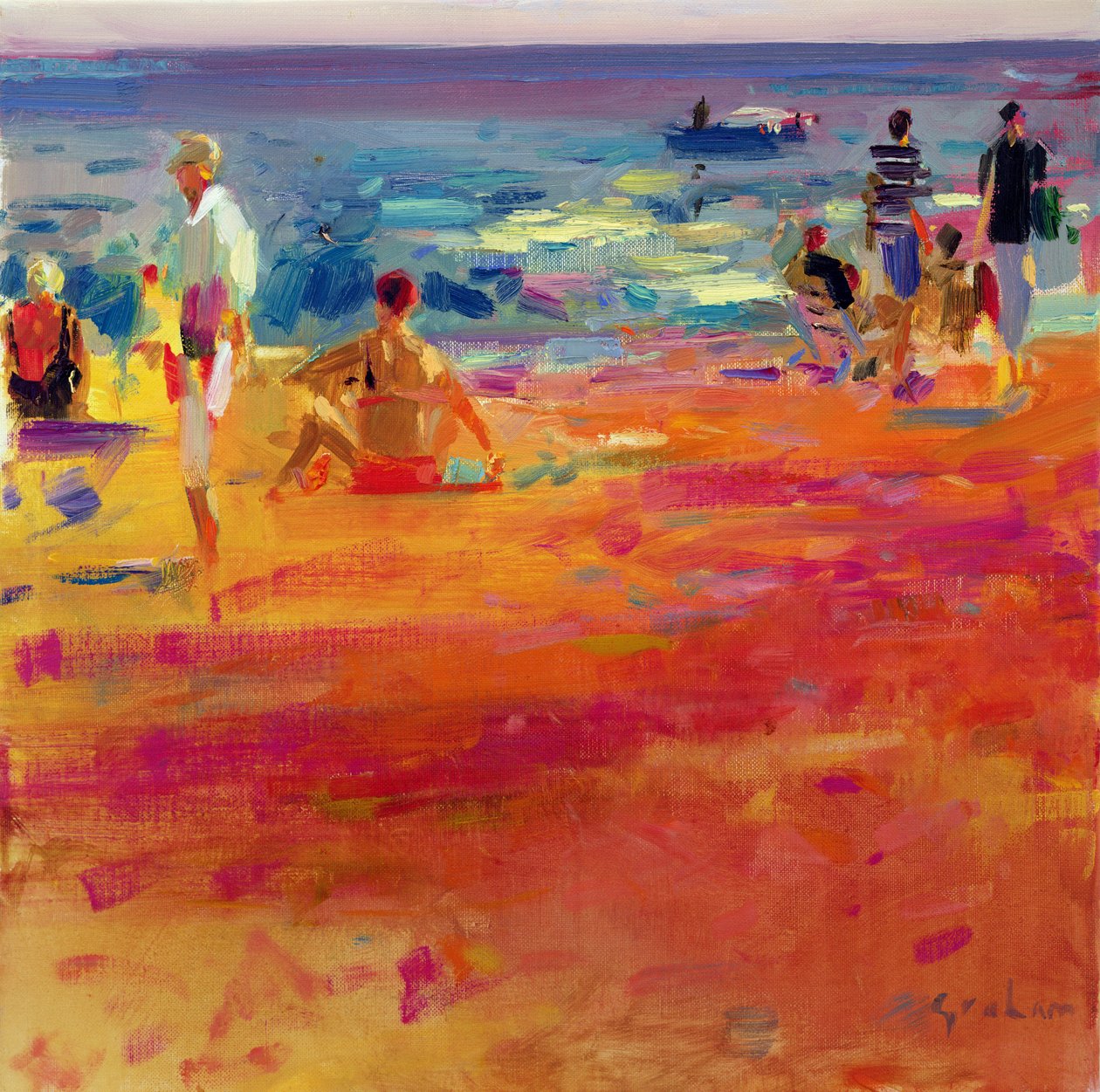 Scene de Plage od Peter Graham (Contemporary)