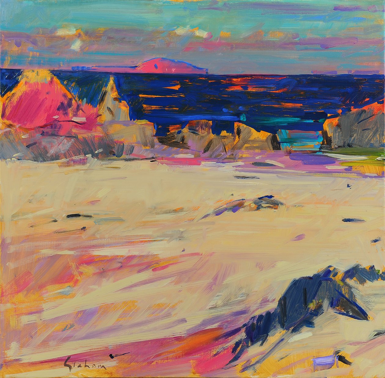 Cathedral Rock, Iona, 2022 (olej) od Peter Graham