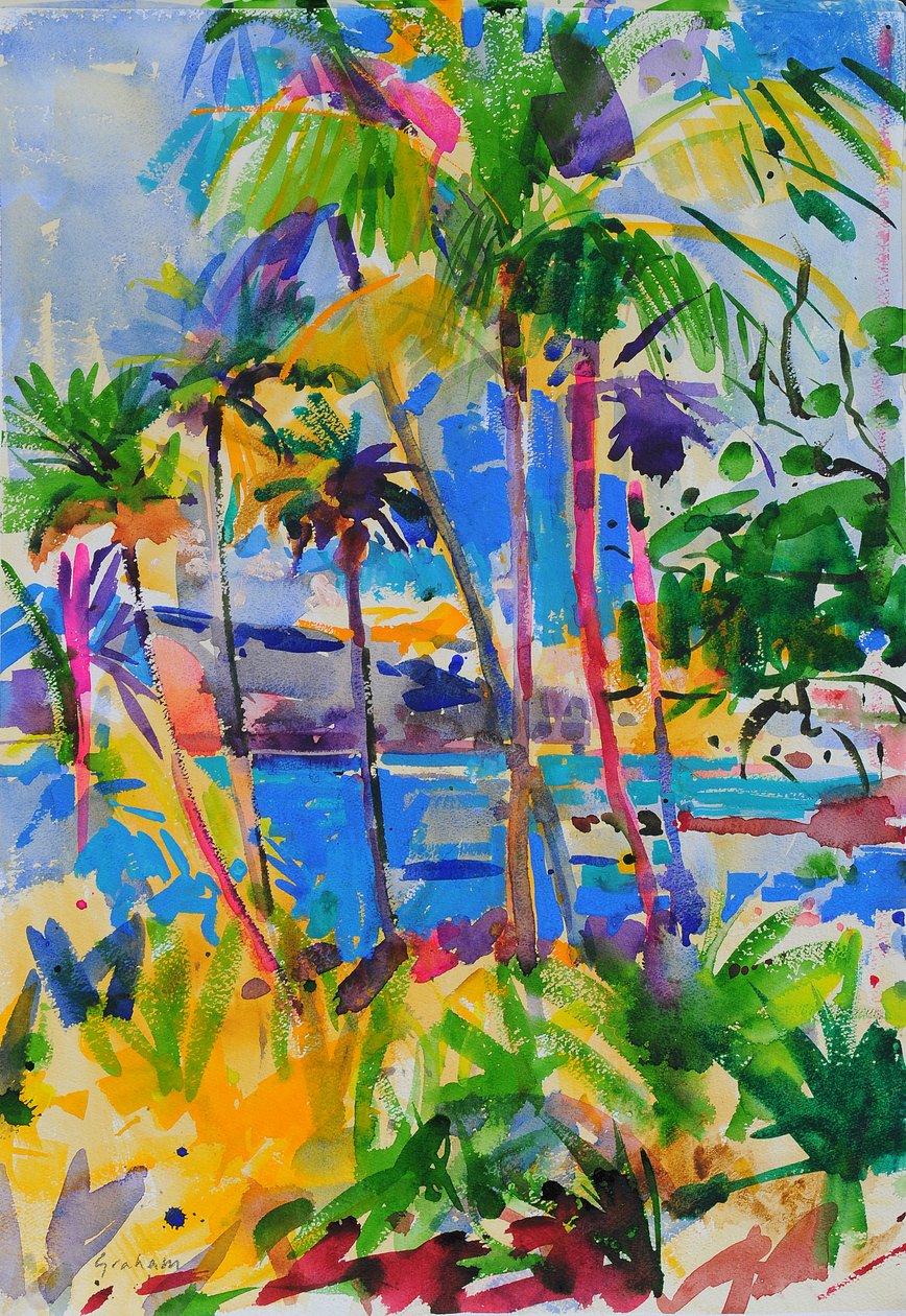Maui Aloha, 2023 (akvarel) od Peter Graham