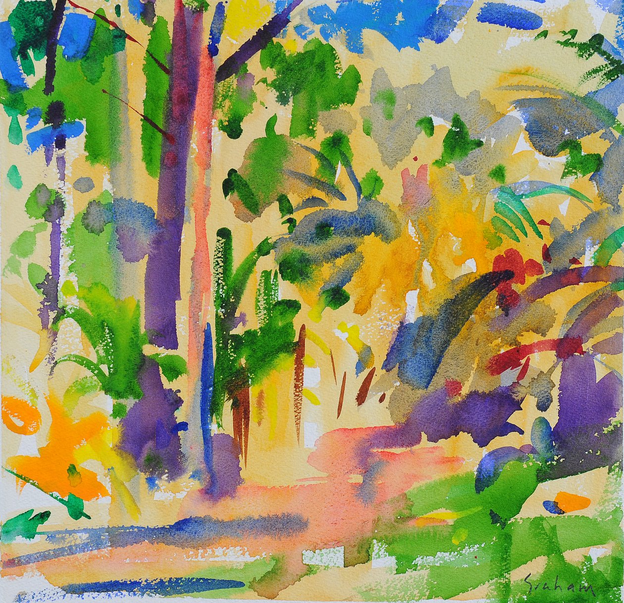 Maui Rainforest, 2023 (akvarel) od Peter Graham