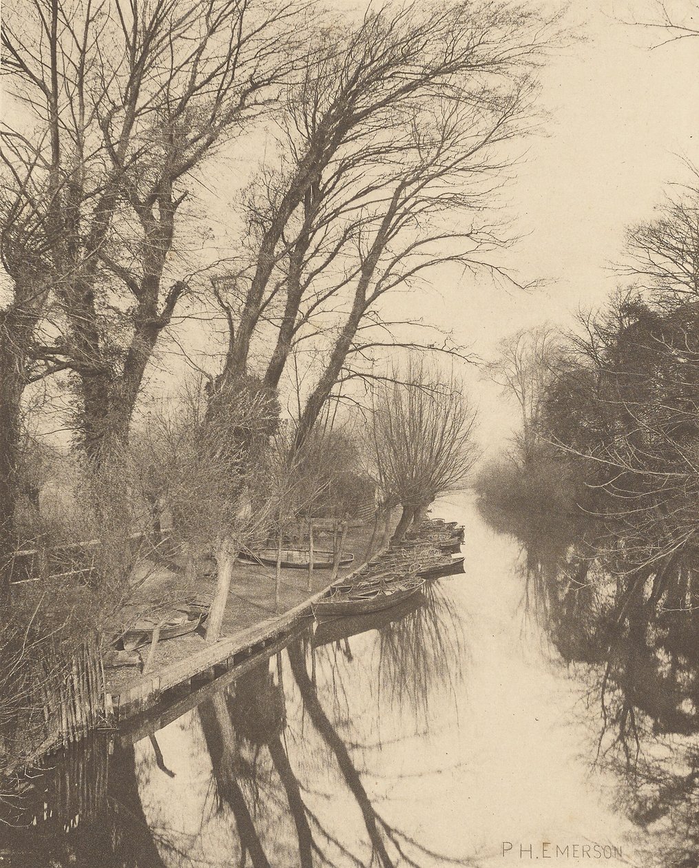 Crusoeův ostrov - River Granta od Peter Henry Emerson