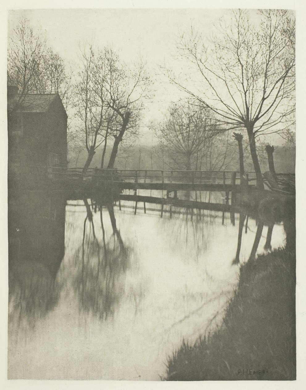 Lávka pro pěší poblíž Chingfordu od Peter Henry Emerson