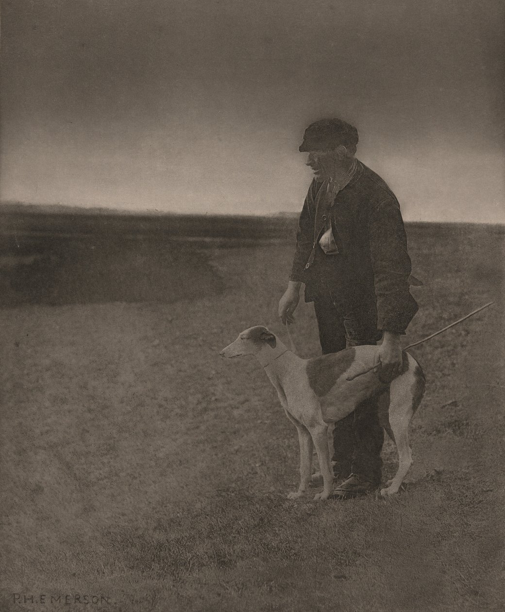 Pytlák - Zajíc v pohledu,1888 (foto) od Peter Henry Emerson
