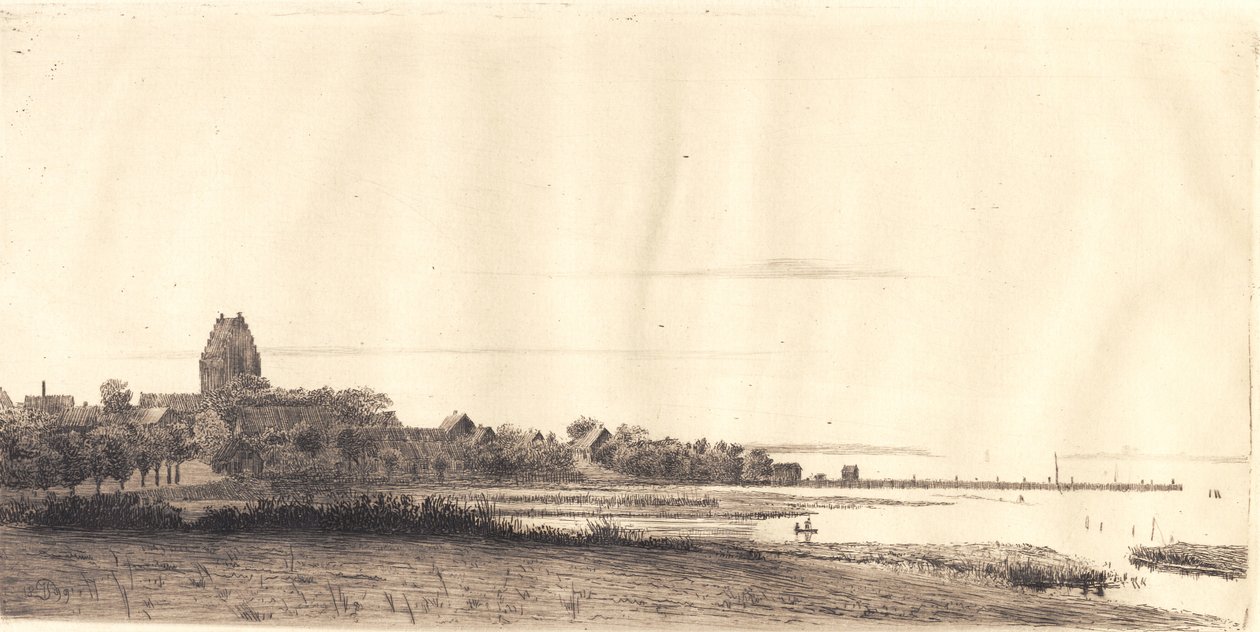 Večerní krajina ze Stubbekøbingu od Peter Vilhelm Ilsted