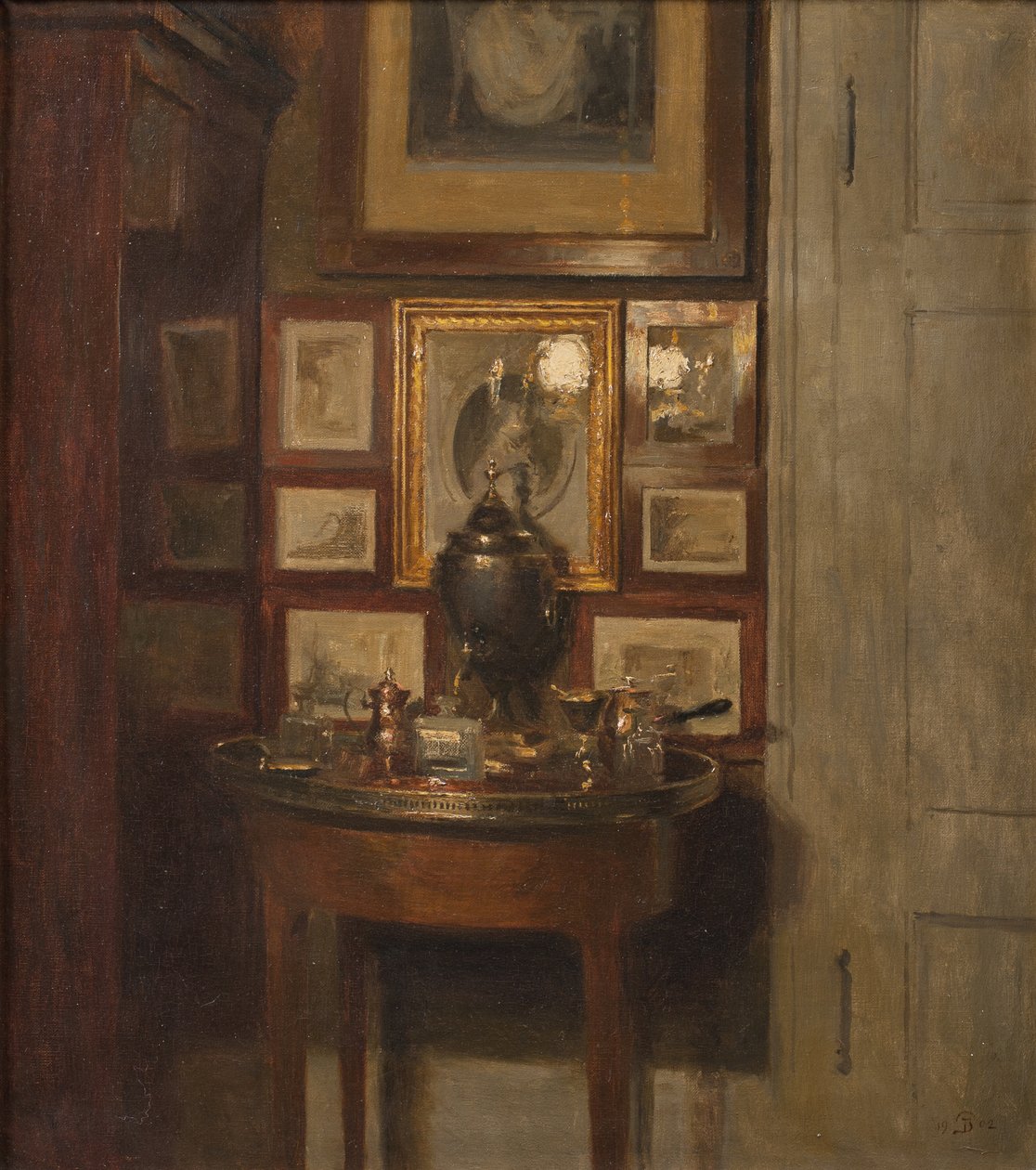 Interiér se samovarem. Večer od Peter Vilhelm Ilsted