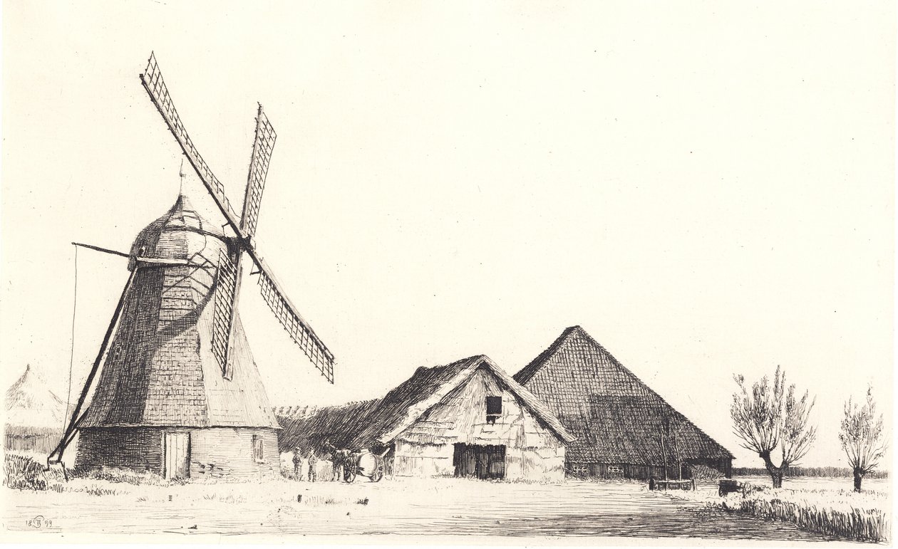 Mlýn a cihelna od Peter Vilhelm Ilsted