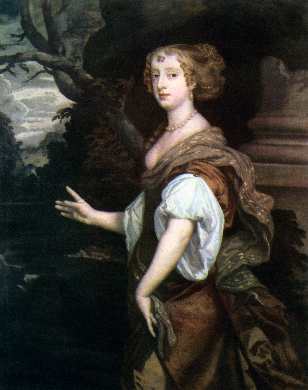 Elizabeth Wriothesley, hraběnka z Northumberlandu, kolem 70. let od Peter Lely
