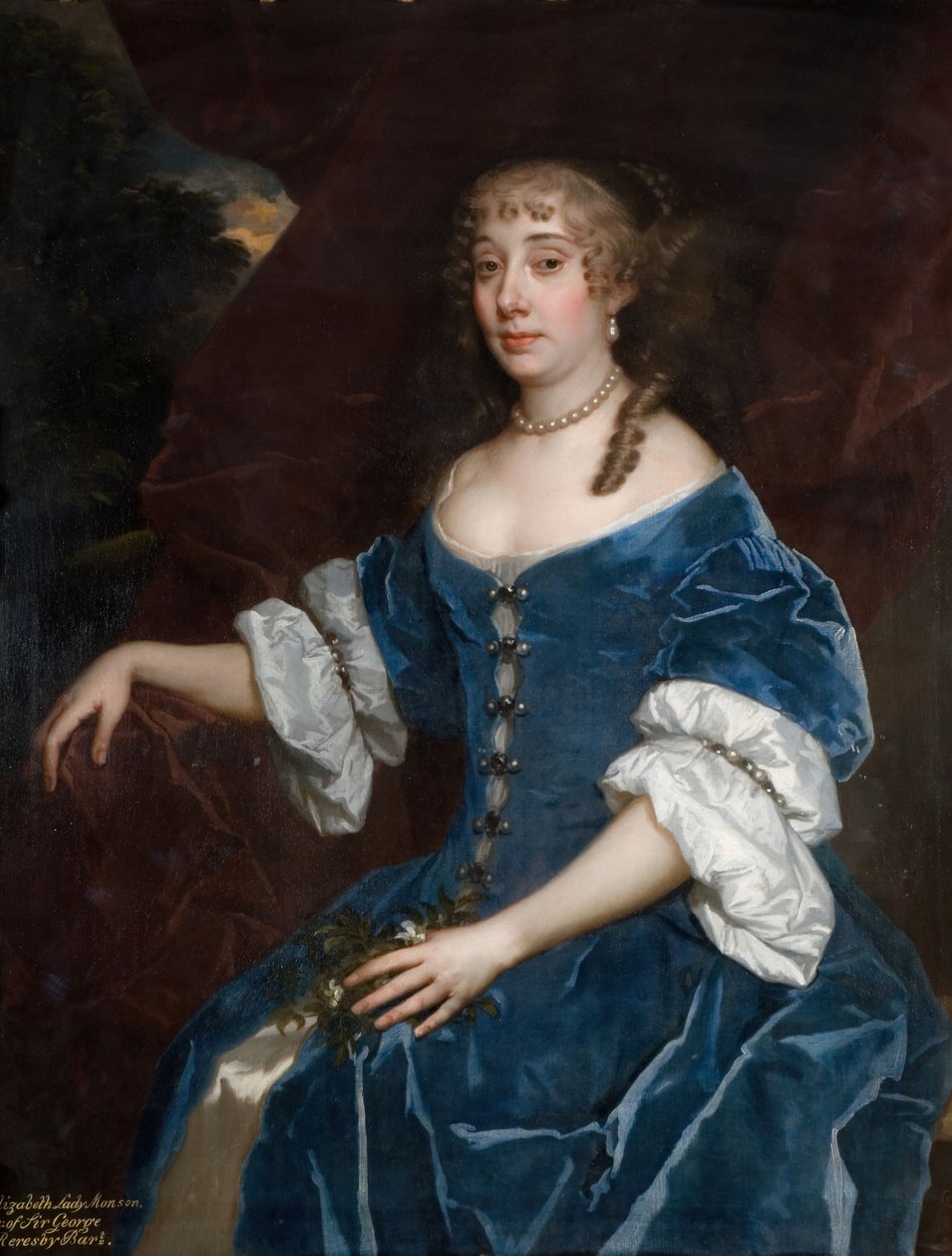 Portrét Elizabeth Lady Monson, 1680. od Peter Lely