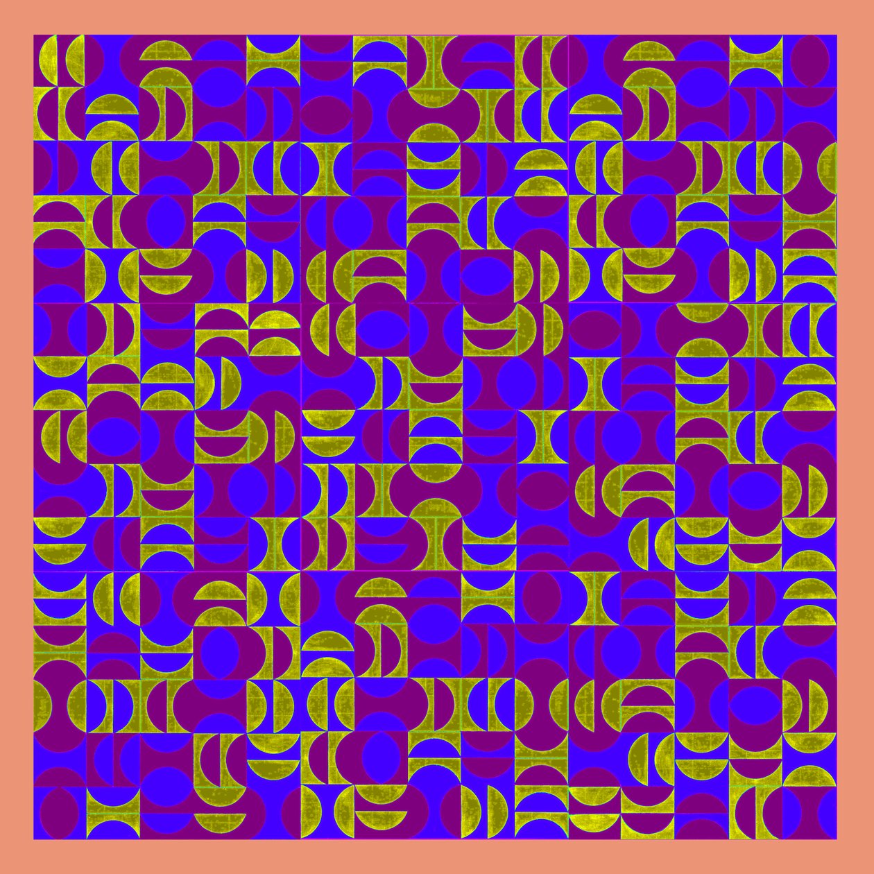 INFUSED SEGMENTS, 2013, (digitálně vylepšená malba) od Peter McClure