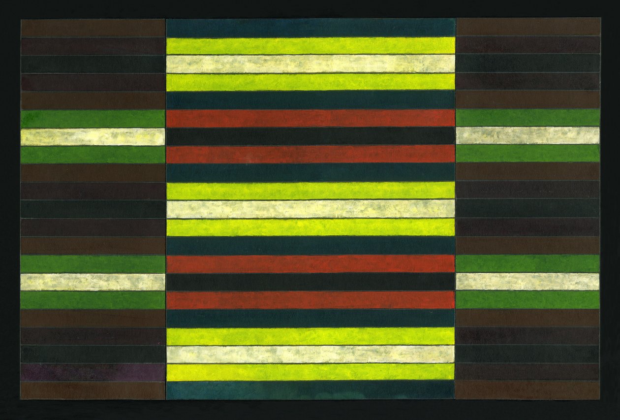 STRIPED TRIPTYCH č. 6, 2003, (MALBA) od Peter McClure