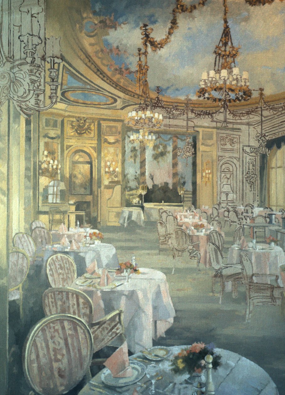 Restaurace Ritz (olej na plátně) od Peter Miller