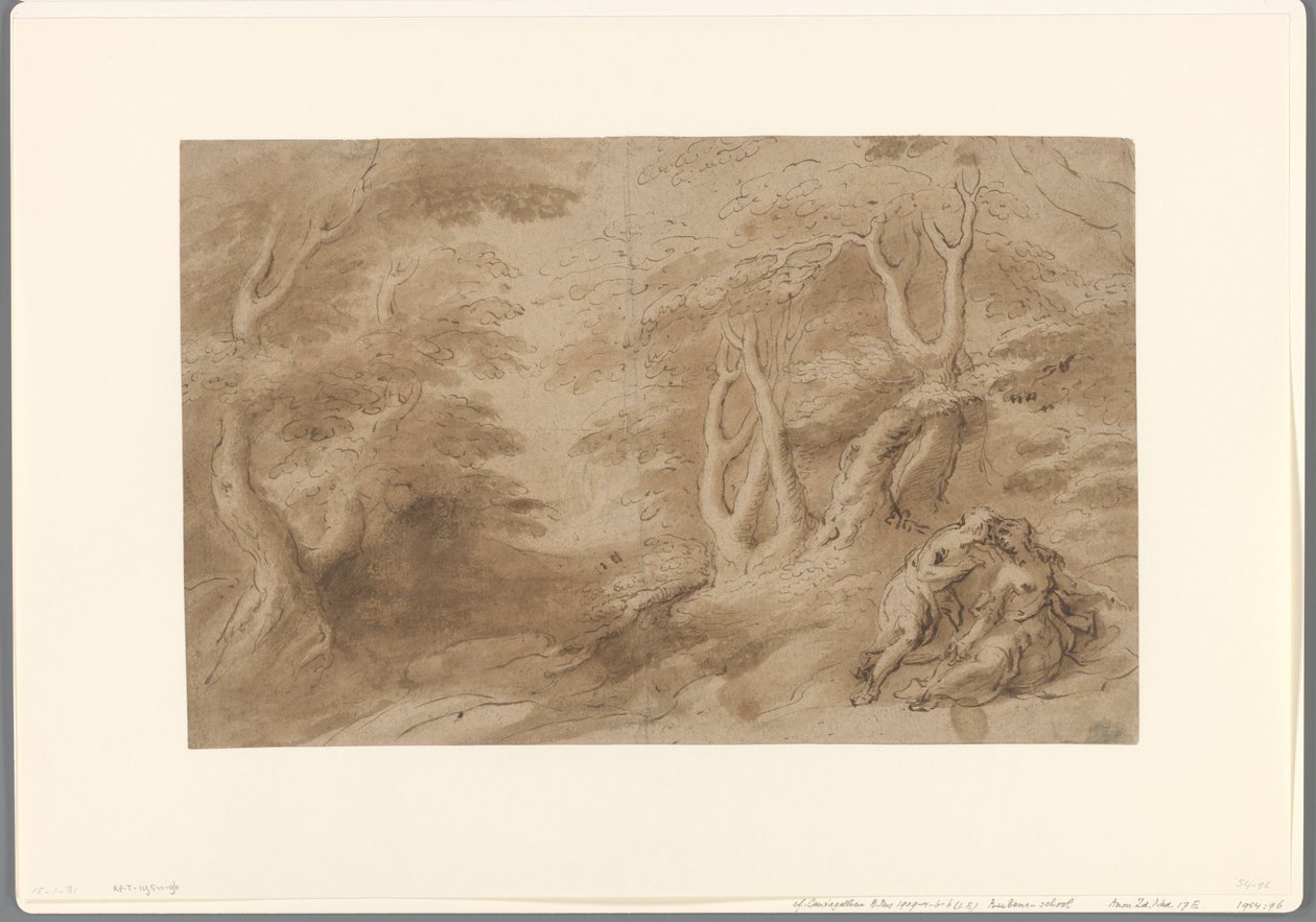 Krajina s milující pár od Peter Paul Rubens (school of)
