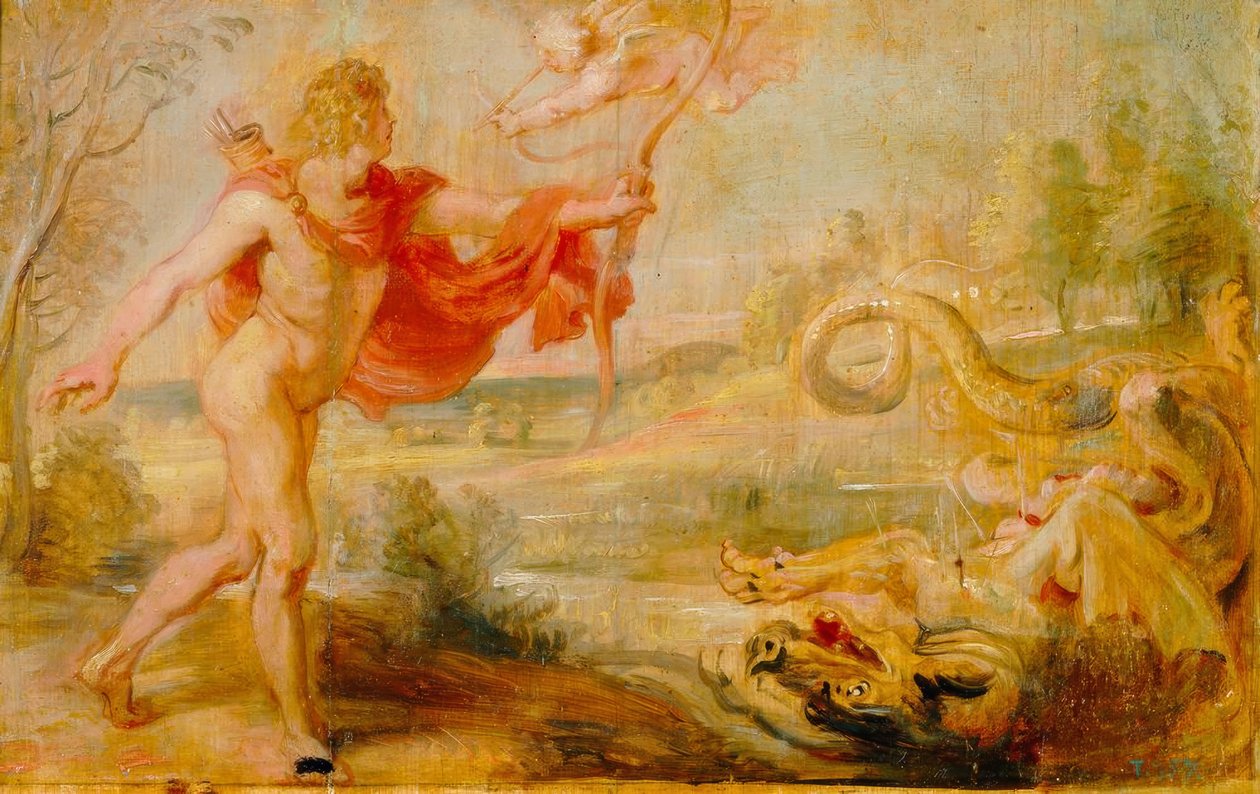 Apollo zabije krajtu od Peter Paul Rubens