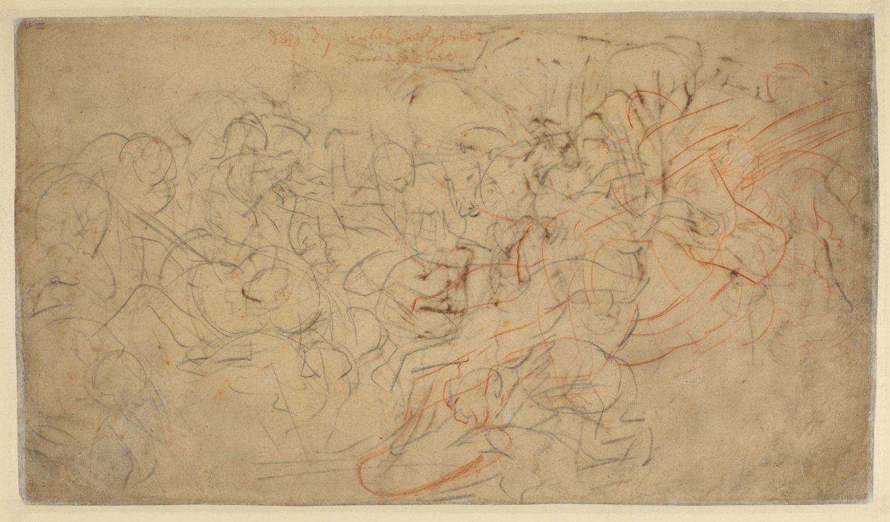 Bitva jezdců (verso) od Peter Paul Rubens