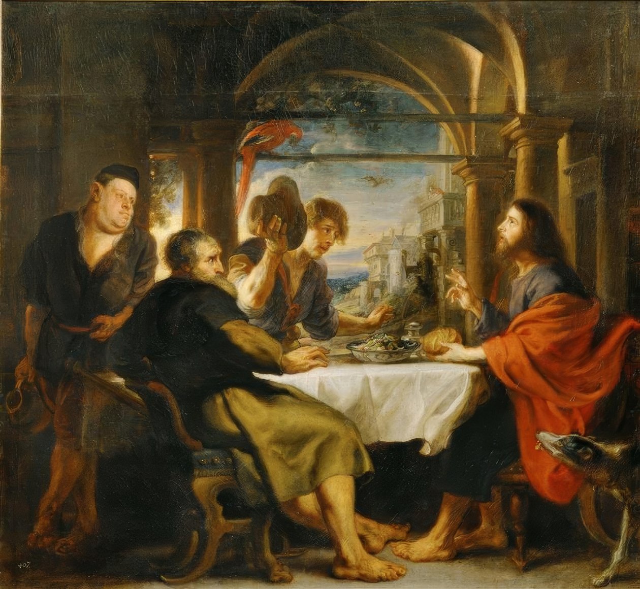 Kristus v Emauzích od Peter Paul Rubens