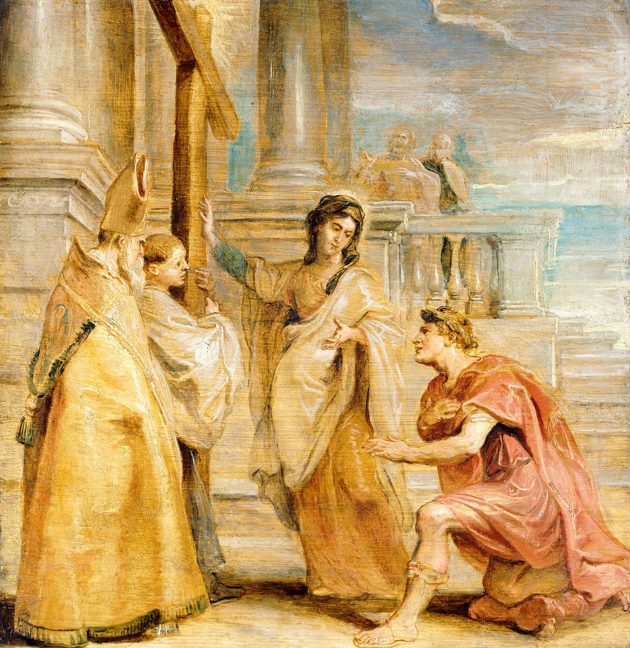 Konstantin uctívající pravý kříž, od Peter Paul Rubens
